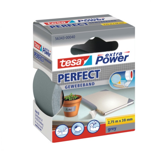 Nastro adesivo telato 38mmx2,7mt grigio 56343 xp perfect - Z01431