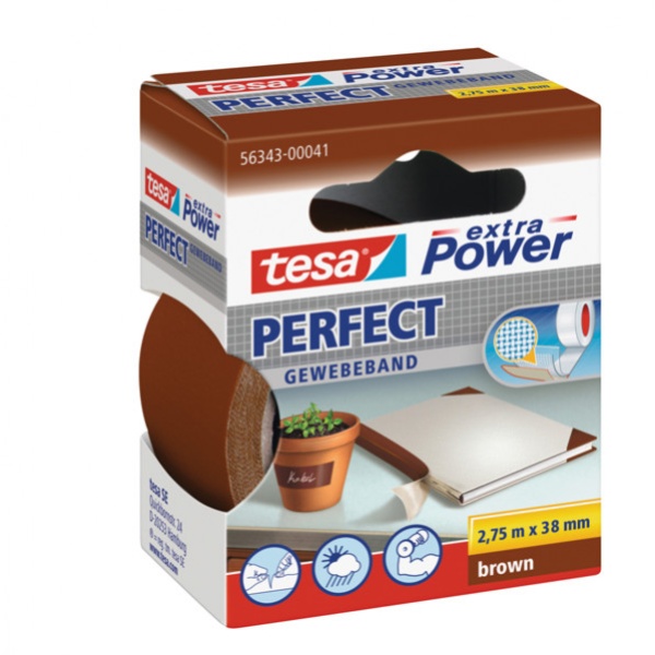 Nastro adesivo telato 38mmx2,7mt marrone 56343 xp perfect - Z01432