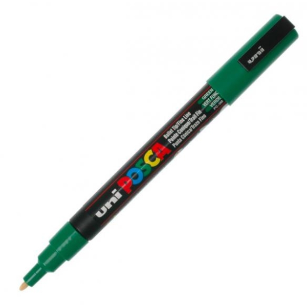 Marcatore uni posca verde pc3m p. fine - Z01628