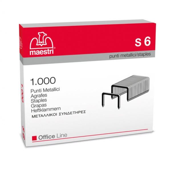 Scatola 1000 punti s6 (23/6) in acciaio ro-ma - Z01768