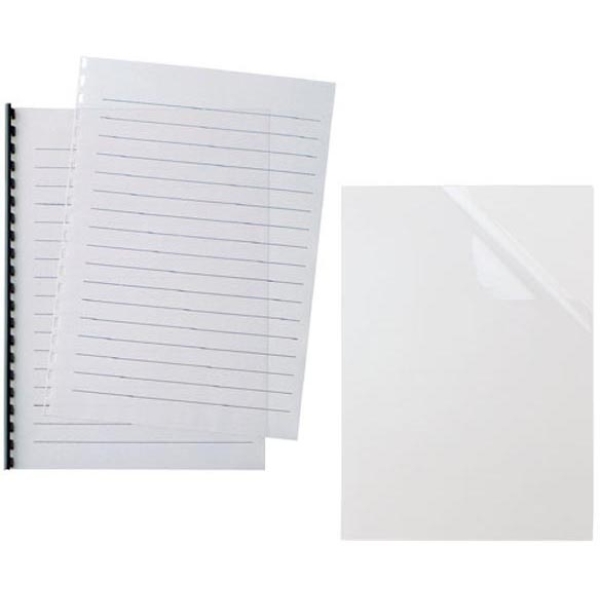 100 copertine video A4 r15 140mic trasparente cristallo - Z01800