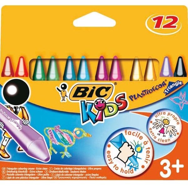 Astuccio 12 pastelli kids plastidecor triangle bic - Z01992
