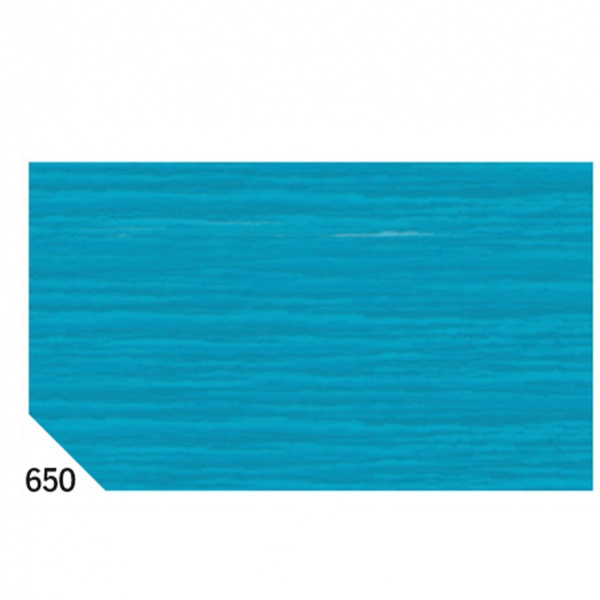 10rt carta crespa turchese 650 (50x250cm) gr.60 sadoch - Z02025