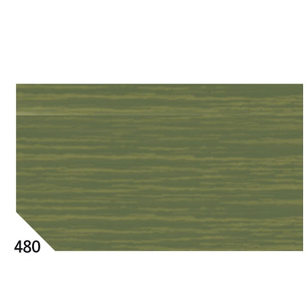10rt carta crespa verde oliva 480 (50x250cm) gr.60 sadoch - Z02029
