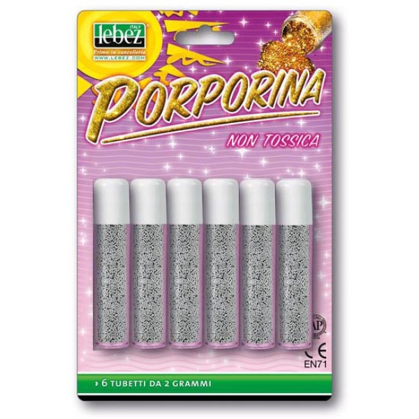 Busta 6 tubi porporina argento 2gr lebez - Z02036