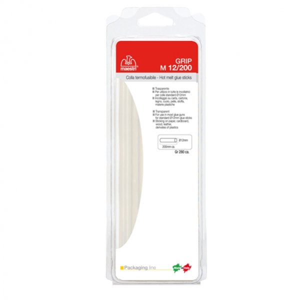 Colla termofusibile 20cm ø12mm 280gr trasparente m 12/200 - Z02184
