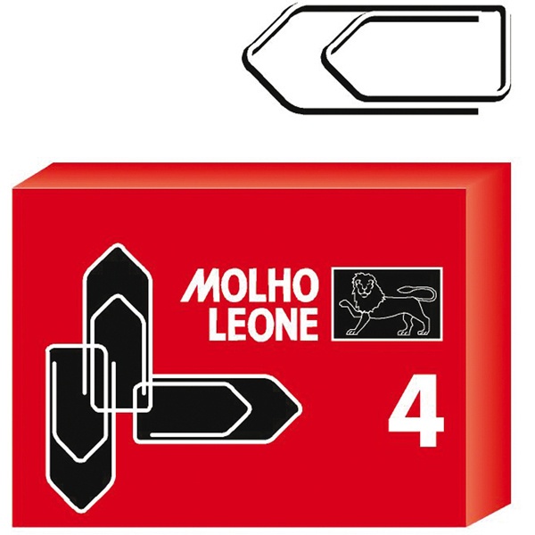 10 Scatole da 100 fermagli n.4 mm32 zincati leone - Z02215 - Conf. 10