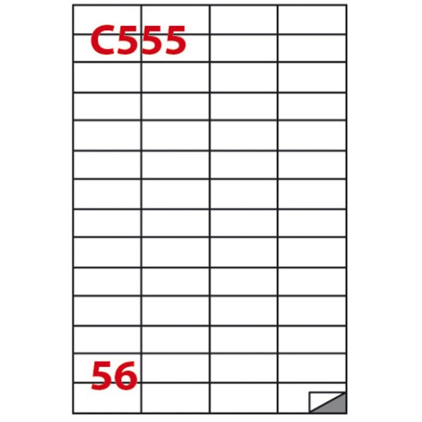 Etichetta adesiva c/555 bianca 100fg A4 52,5x21,2mm (56et/fg) markin - Z02339