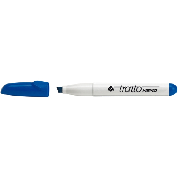 Pennarello a secco tratto memo puntascalpello blu per lavagna - Z02505