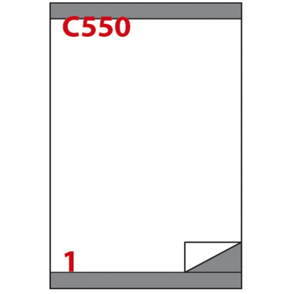 Etichetta adesiva c/550 bianca 100fg A4 210x280mm (1et/fg) markin - Z02533