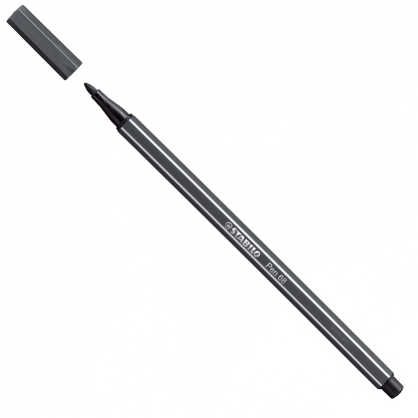 Pennarello stabilo pen 68/97 grigio freddo scuro - Z02894