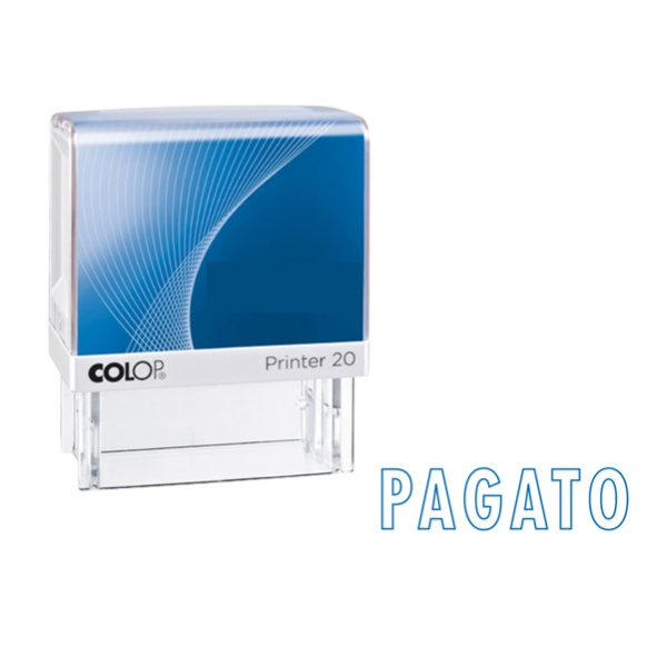 Timbro printer 20/l0126 "pagato" 14x38mm colop - Z02986
