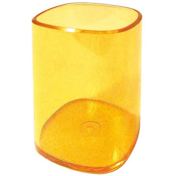 Portapenne bicchiere trasparente arancio arda - Z02991