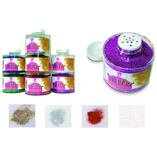 Barattolo glitter grana fine ml150 rosso art 130/100 cwr - Z03336