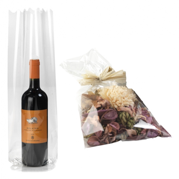 100 buste regalo crystal trasparente 15x25cm - Z03395