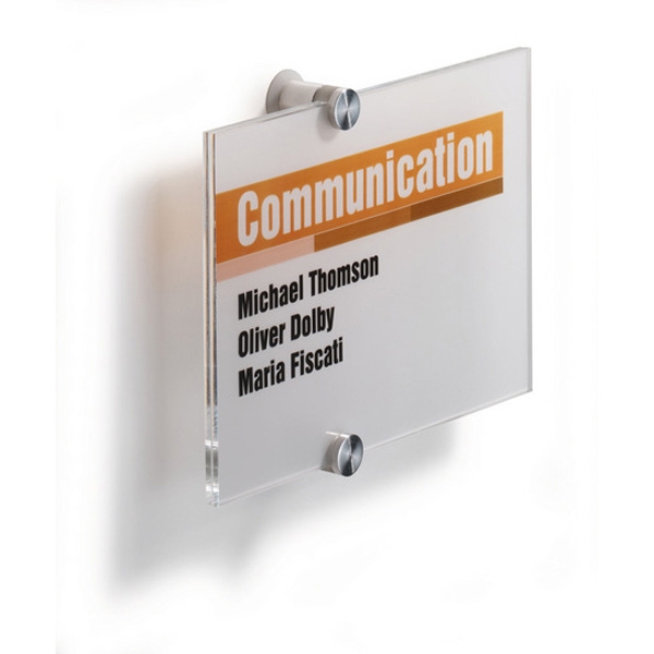 Targa per porte/pareti crystal sign 210x210mm durable - Z03473