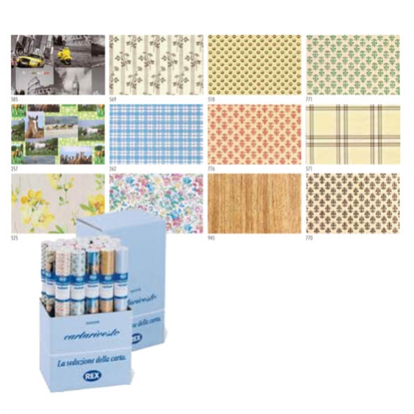 Expo 50 rotoli cartarivesto rex58 lavabile 50x400cm assortiti - Z03501