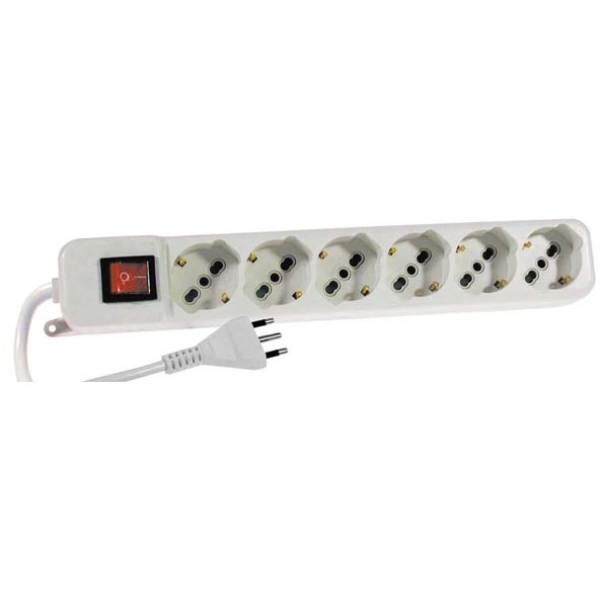 Presa multipla 6 prese multistandard tedesco-italiano melchioni - Z03593