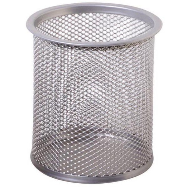 Bicchiere portapenne in rete argento art.1221 - Z03612