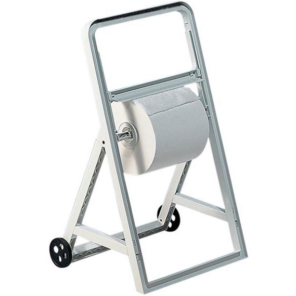 Dispenser cavalletto c/ruote per bobine di carta mar plast - Z03825