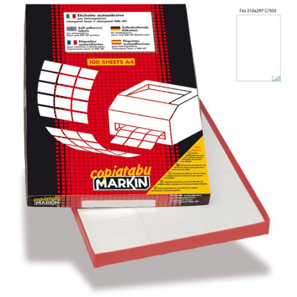 Poliestere adesivo c/503 trasparente lucido 50fg A4 210x297mm (1et/fg) laser - Z04036