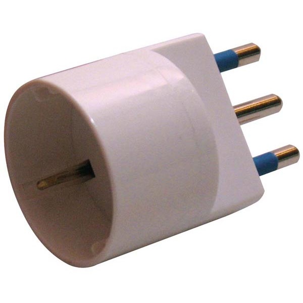 Adattatore semplice con spina 2p+t 16a - presa schuko 16a - Z04064