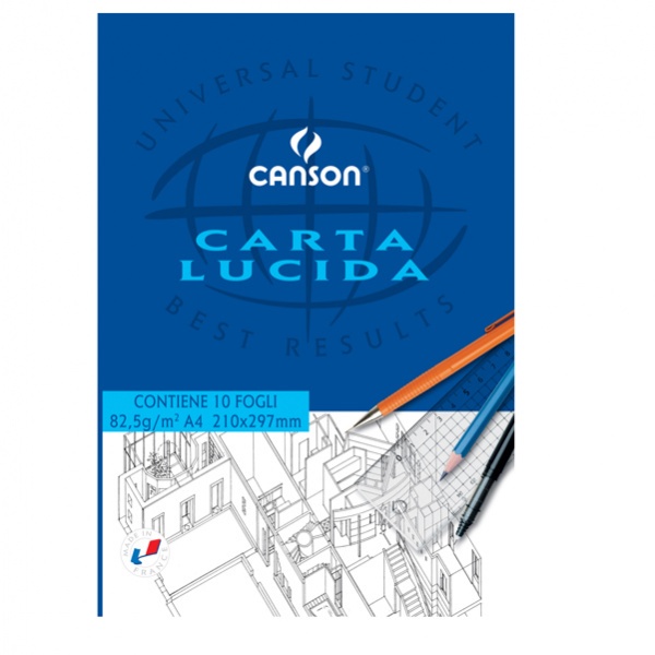 Blocco carta lucida manuale 210x297mm 10fg 80gr canson - Z04135