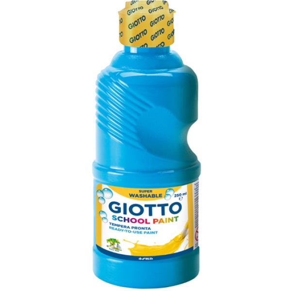 Tempera pronta 250ml lavabile giotto cyano - Z04245