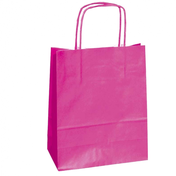 25 shoppers carta kraft 36x12x41cm twisted magenta - Z04390