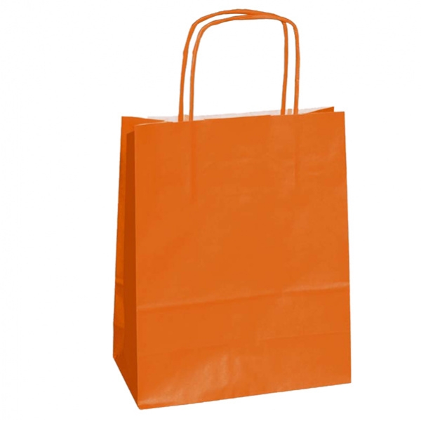 25 shoppers carta kraft 36x12x41cm twisted arancio - Z04391