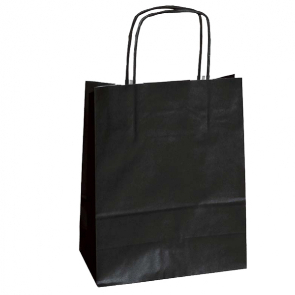 25 shoppers carta kraft 36x12x41cm twisted nero - Z04392
