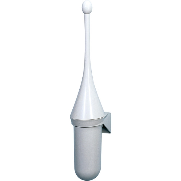 Portascopino bianco da parete per wc mar plast - Z04514