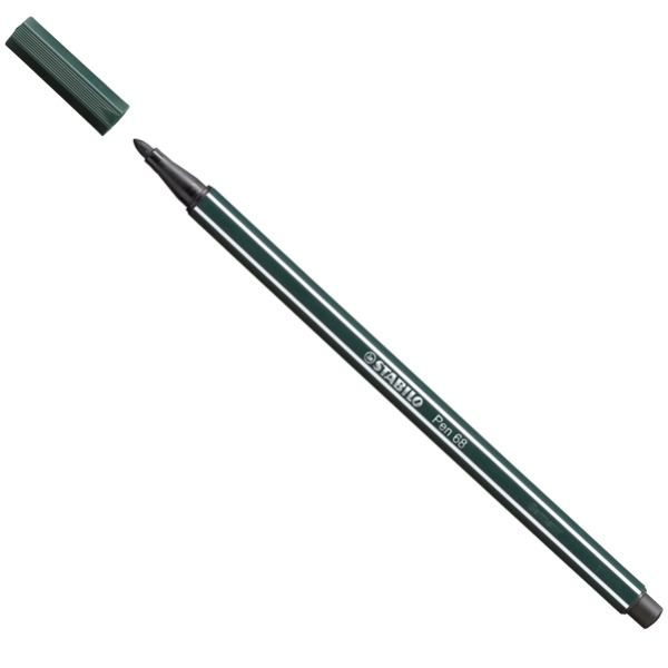 Pennarello stabilo pen 68/63 verde terra - Z04558