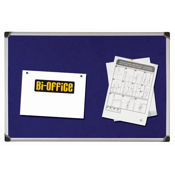Pannello in tessuto 60x90cm blu felt board bi-office - Z04654
