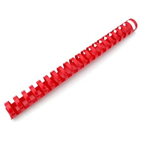 100 dorsi plastici 21 anelli 20mm rosso titanium - Z04833