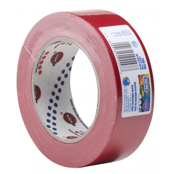 Nastro adesivo telato tpa 200 19mmx25mt rosso - Z04889