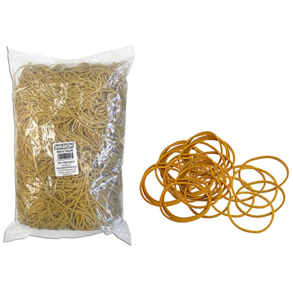 Elastico gomma giallo ø100 sacco da 1kg markin - Z05083