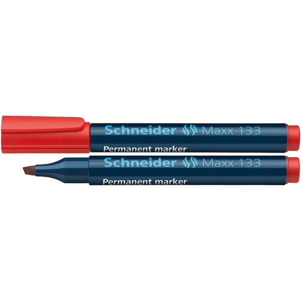 Marcatore maxx 133 permanente punta scalpello rosso schneider - Z05148