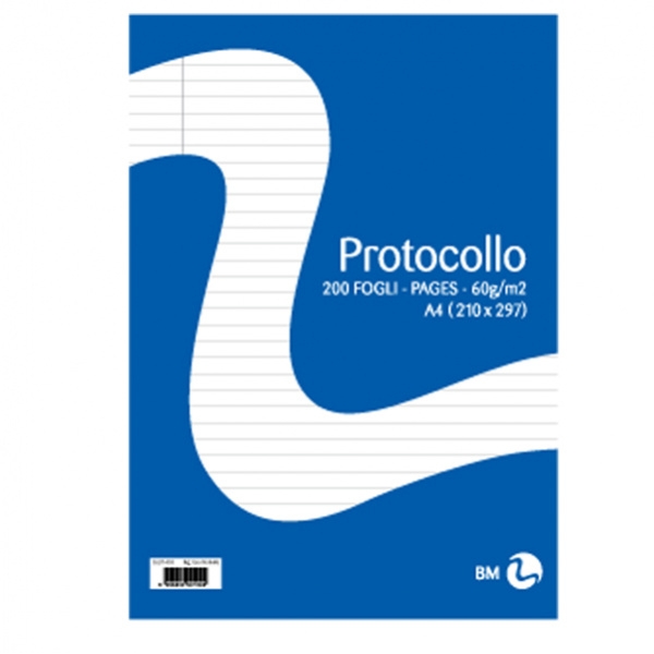Fogli protocollo A4 60gr 20fg 1rigo bm - Z05256