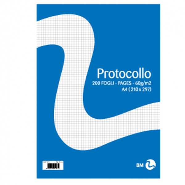 Fogli protocollo A4 60gr 20fg 4mm bm - Z05258