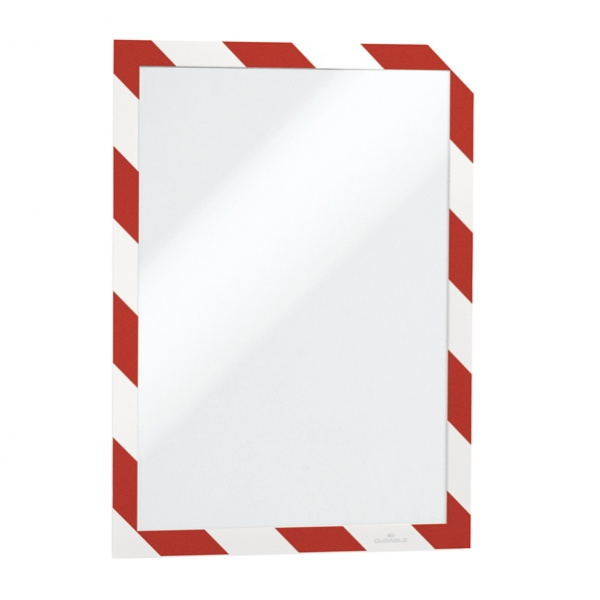 Cornice adesiva rimovibile-magnetica 210x297mm rosso-bianco durable - Z05507