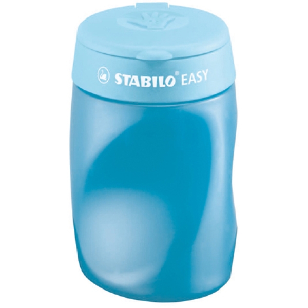 Temperamatite easy 3 fori c/contenitore ergonomico blu per destrimani stabilo - Z05826