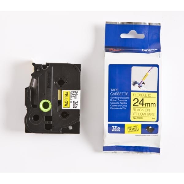Nastro Brother TZFX651/TZEFX651 (TZEFX651) nero-giallo - Z06162