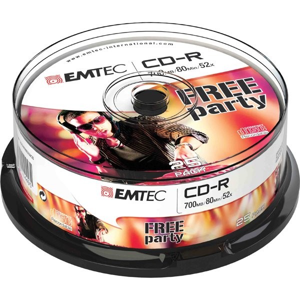 Cd-r emtec 80min/700mb 52x spindle (kit 25pz) - Z06316