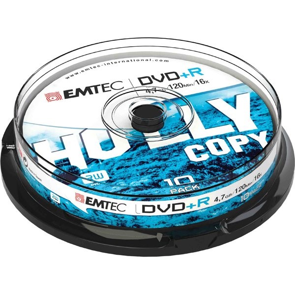 Dvd+r emtec4,7gb 16x spindle (kit 10pz) - Z06358