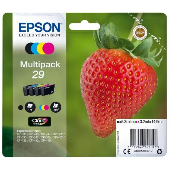 Cartuccia Epson T29 (C13T29864012) nero-ciano-magenta-giallo - Z06521