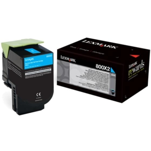 Toner Lexmark 800X2 (80C0X20) ciano - Z07367