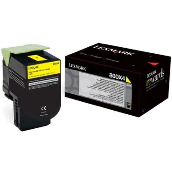 Toner Lexmark 800X4 (80C0X40) giallo - Z07369