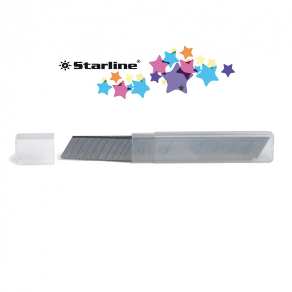 BLISTER 10 LAME 18MM UNIVERSALI PER CUTTER STARLINE - Z09281
