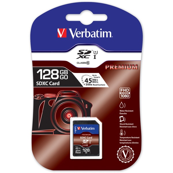 Secure digital card premium sdxc class 10/uhs-1 128gb - Z09365